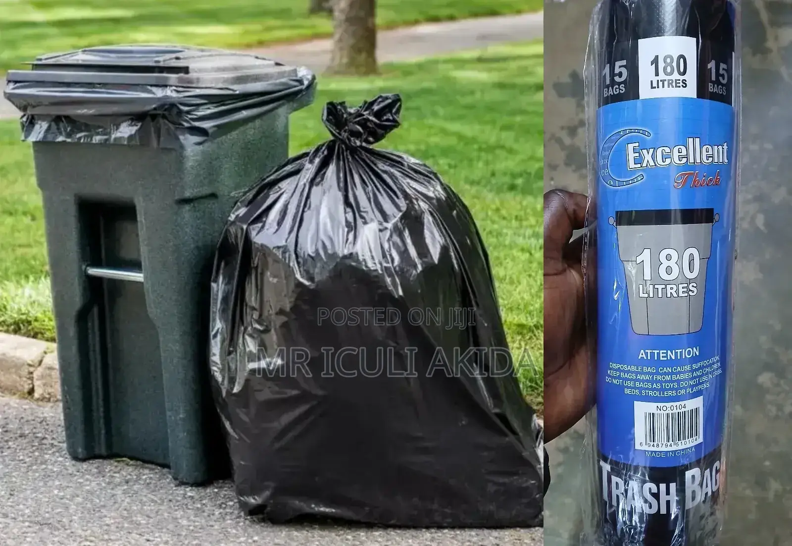 180ltrs Dust/Wastebin/Rubbish Disposed Plastic Bags(20pcs)