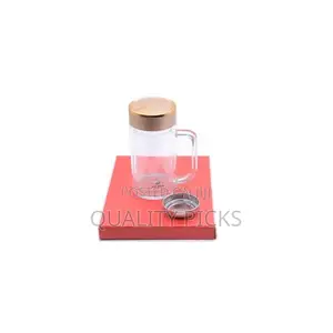 Other 380 Ml Double Wall Borosilicate Glass Travel Mug