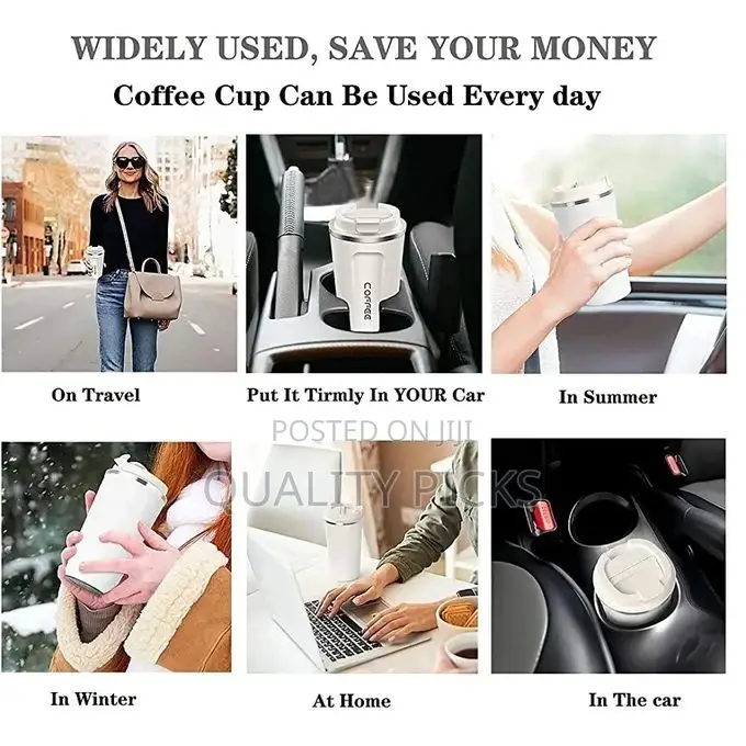 Steel Vacuum Insulated Coffee Cup Double Car Travel Mug