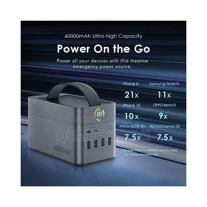 Oraimo Powerbox 600 - Opb-P600q - Power Bank 60000mah