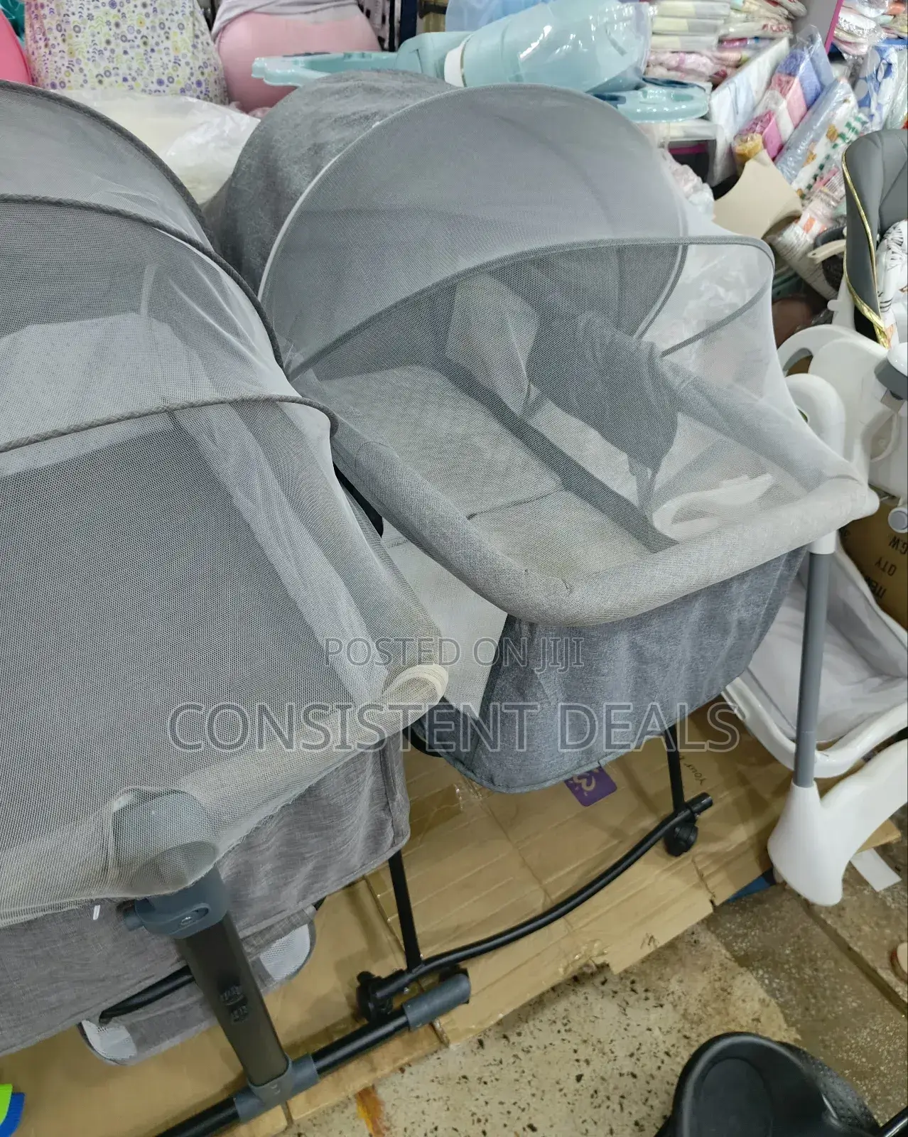 Adjustable Baby Crib Co-Sleeper Cradle Bed
