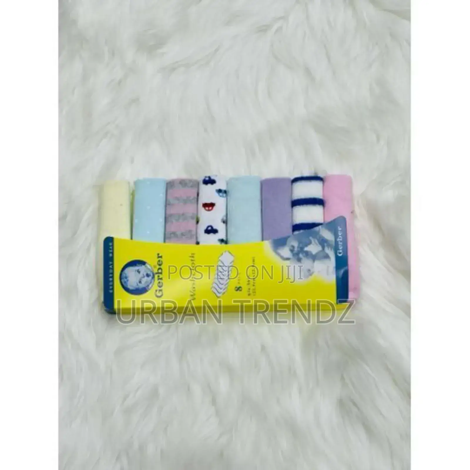 Set of 8 Baby Wash Cloths - Multi-Color