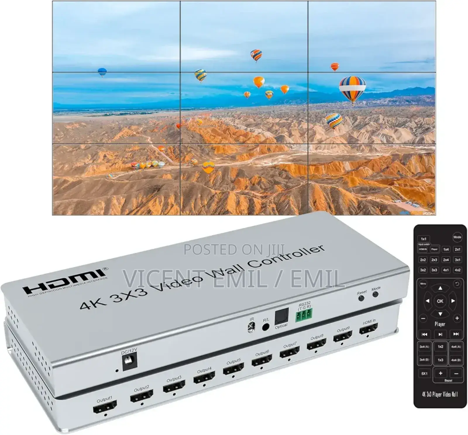  3×3 Video Wall Controller HDMI