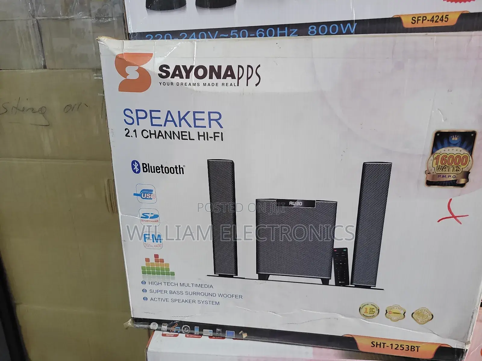 Sayona PPS 2.1channel Hi- Fi Woofer/ SHT- 1253BT