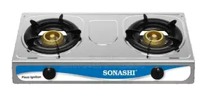 SONASHI Double Gas Stoves \\ HEAVY DUTY STEEL \\ SGB-203SFFD
