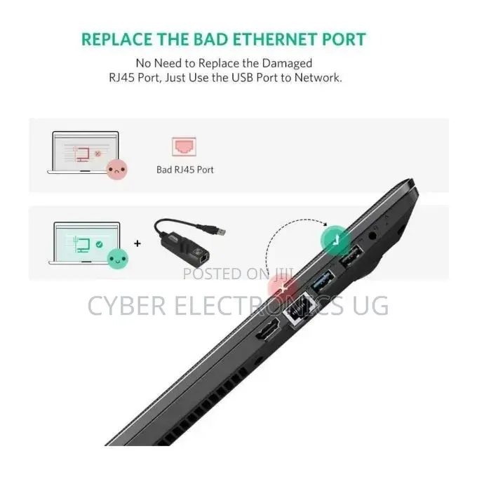 USB 3.0 High Speed Ethernet Network Adapter-Black