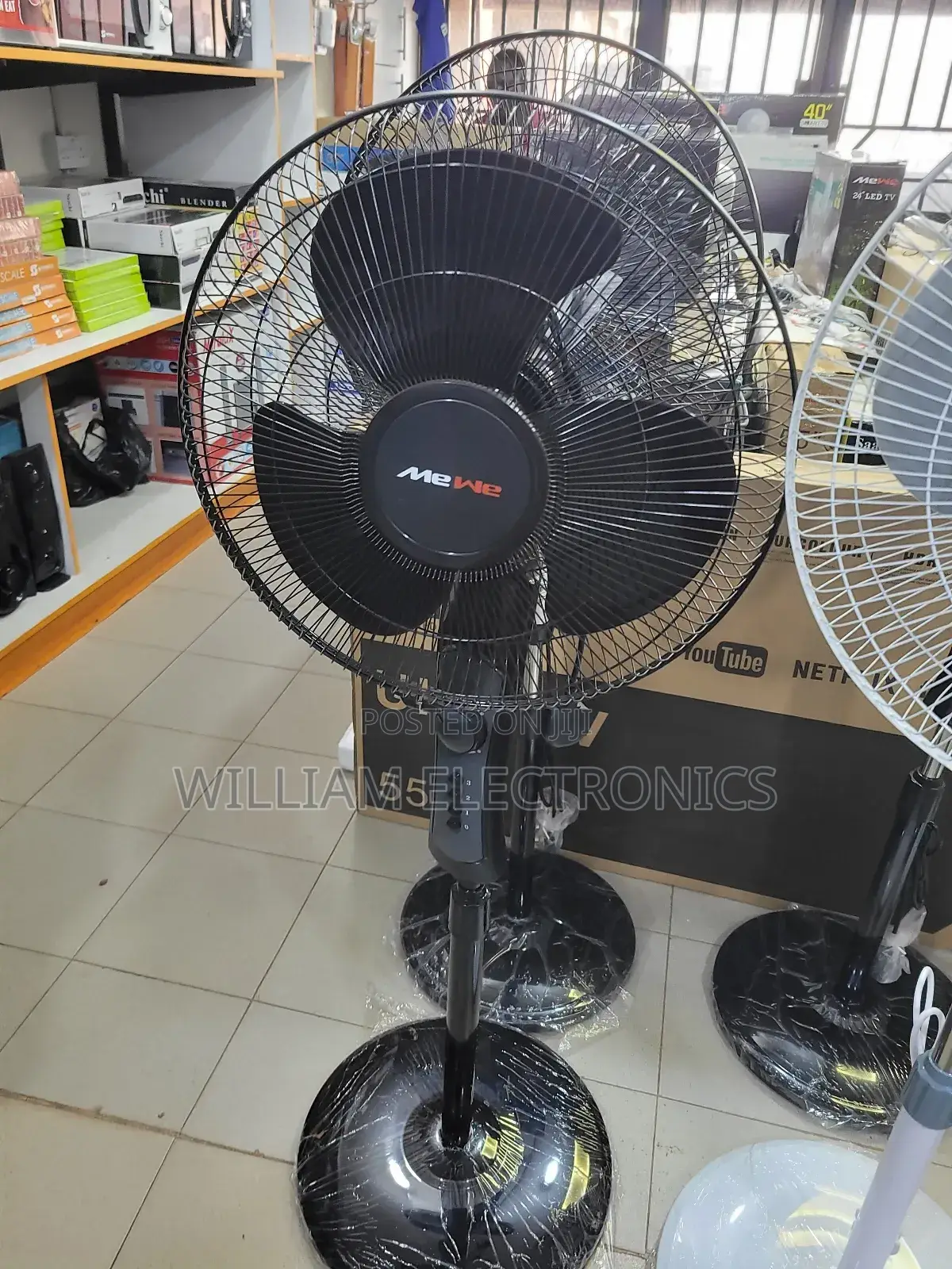 Mewe Stand Fan I6 Inch-Black