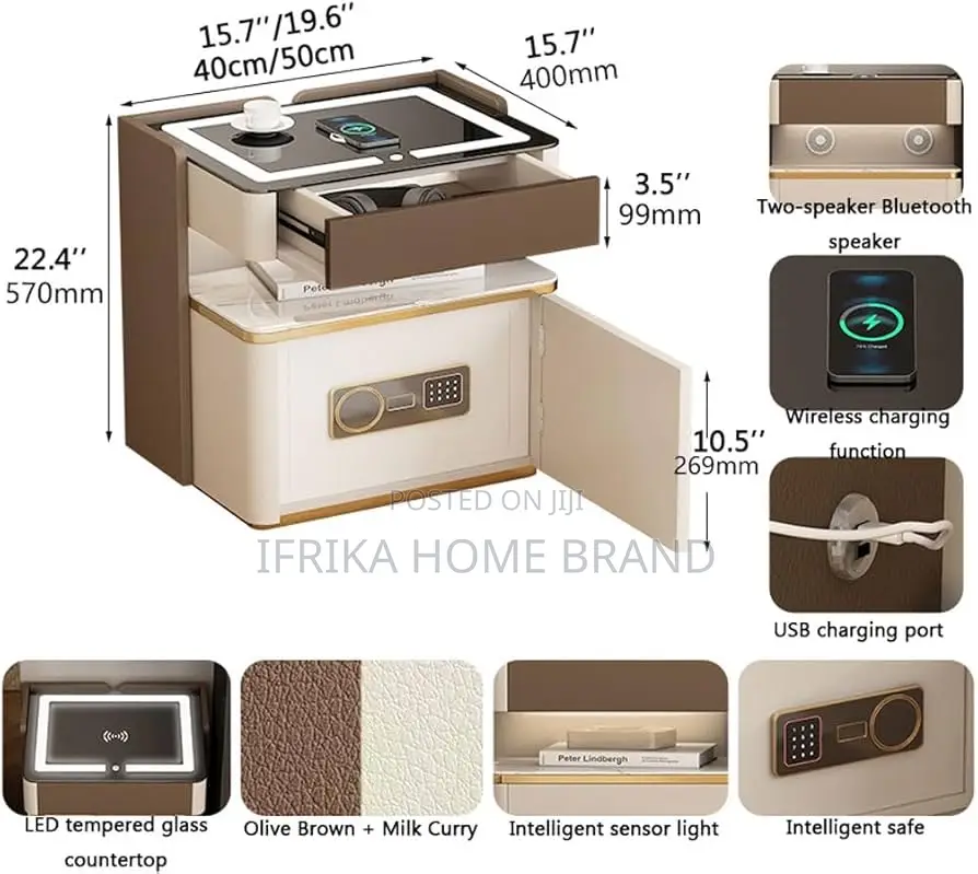 Wireless Safe Smart Bedsidetable