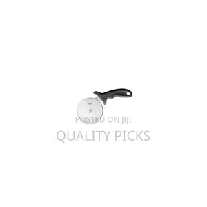 Stainless Steel Pizza Cutter Wheel With Handle- Black