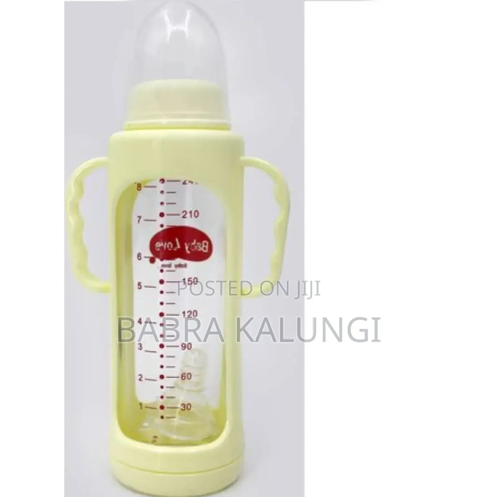 240ml Milk Glass Baby Feeding Bottle – Yellow