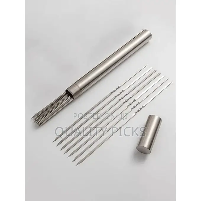 Kabob Skewers for Grilling, 6-Piece 16" Metal Skewers