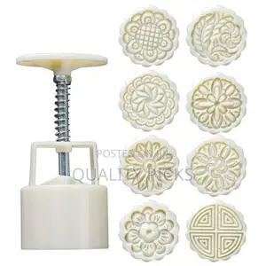 Moon Cake Mold 6 PCS, Mid Autumn Festival Cookie Stamps