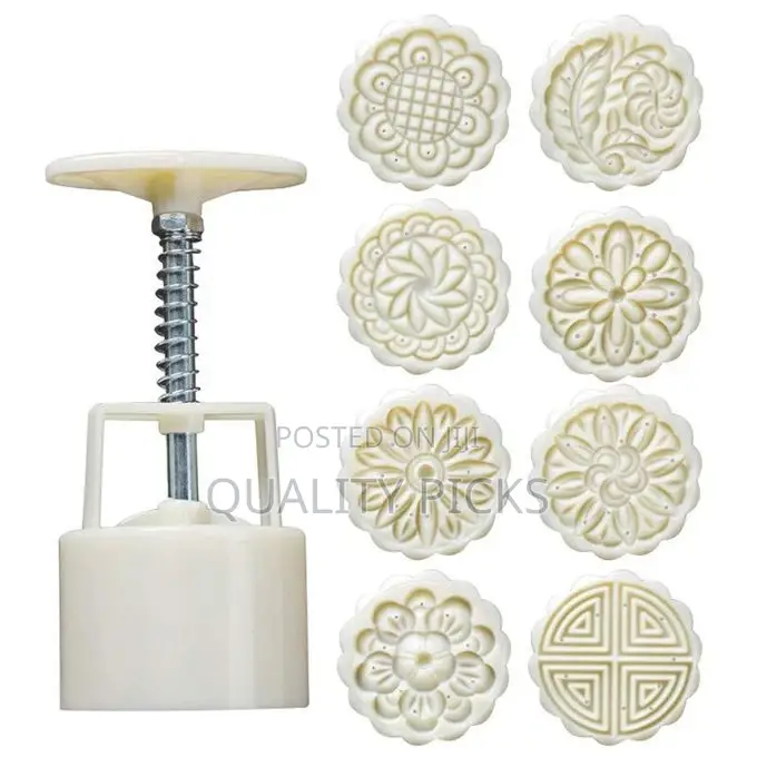 Moon Cake Mold 6 PCS, Mid Autumn Festival Cookie Stamps