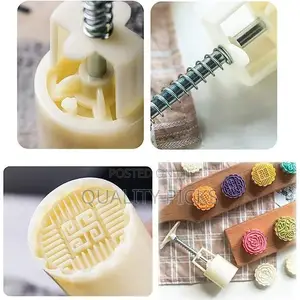 Moon Cake Mold 6 PCS, Mid Autumn Festival Cookie Stamps