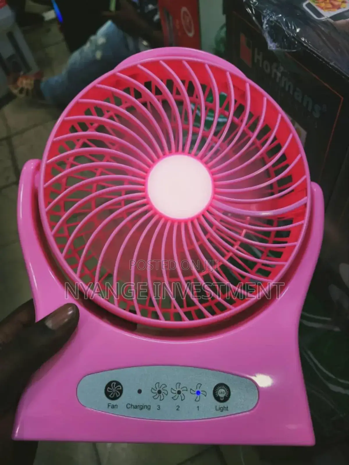 Rechargeable Portable Mini Fan With Light