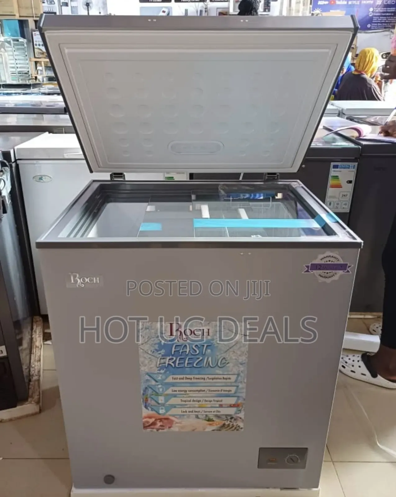 Boch 230 Liters Chest Deep Freezer - Grey