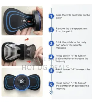 Wireless Portable Neck Body Massager With 8 Modes - Black