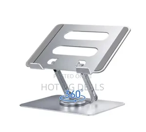 Photo - 360 Rotate Aluminum Alloy Adjustable Laptop Stand- Silver