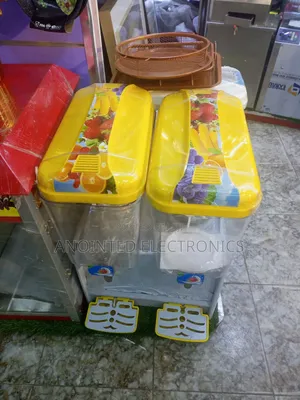 Yellow Juice Dispenser Double Jug