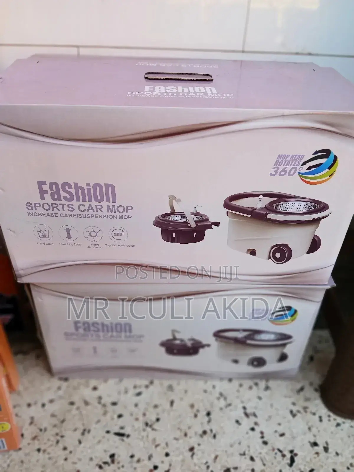 Fashion Sport Suspension 360° Rotation Spin Mop With Wheel's