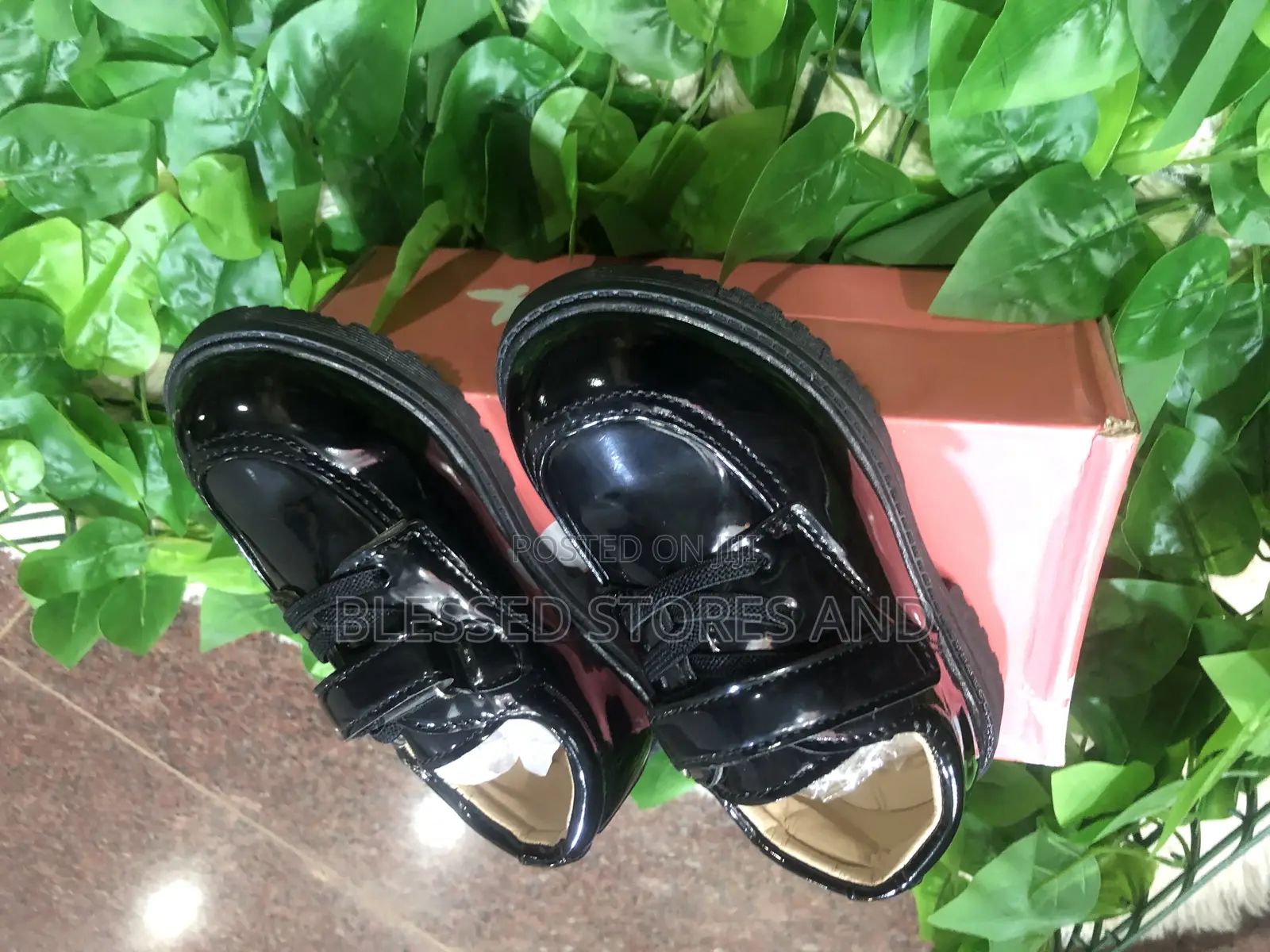 Boys Black School Shoes