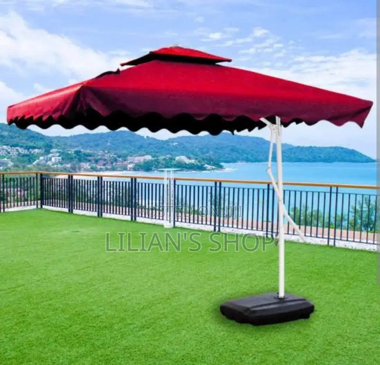 Patio Umbrella Parasol Umbrella With Rectangular Base