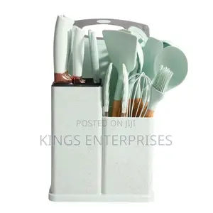 Wooden Handle Silicon Cooking Set [18 Pieces]