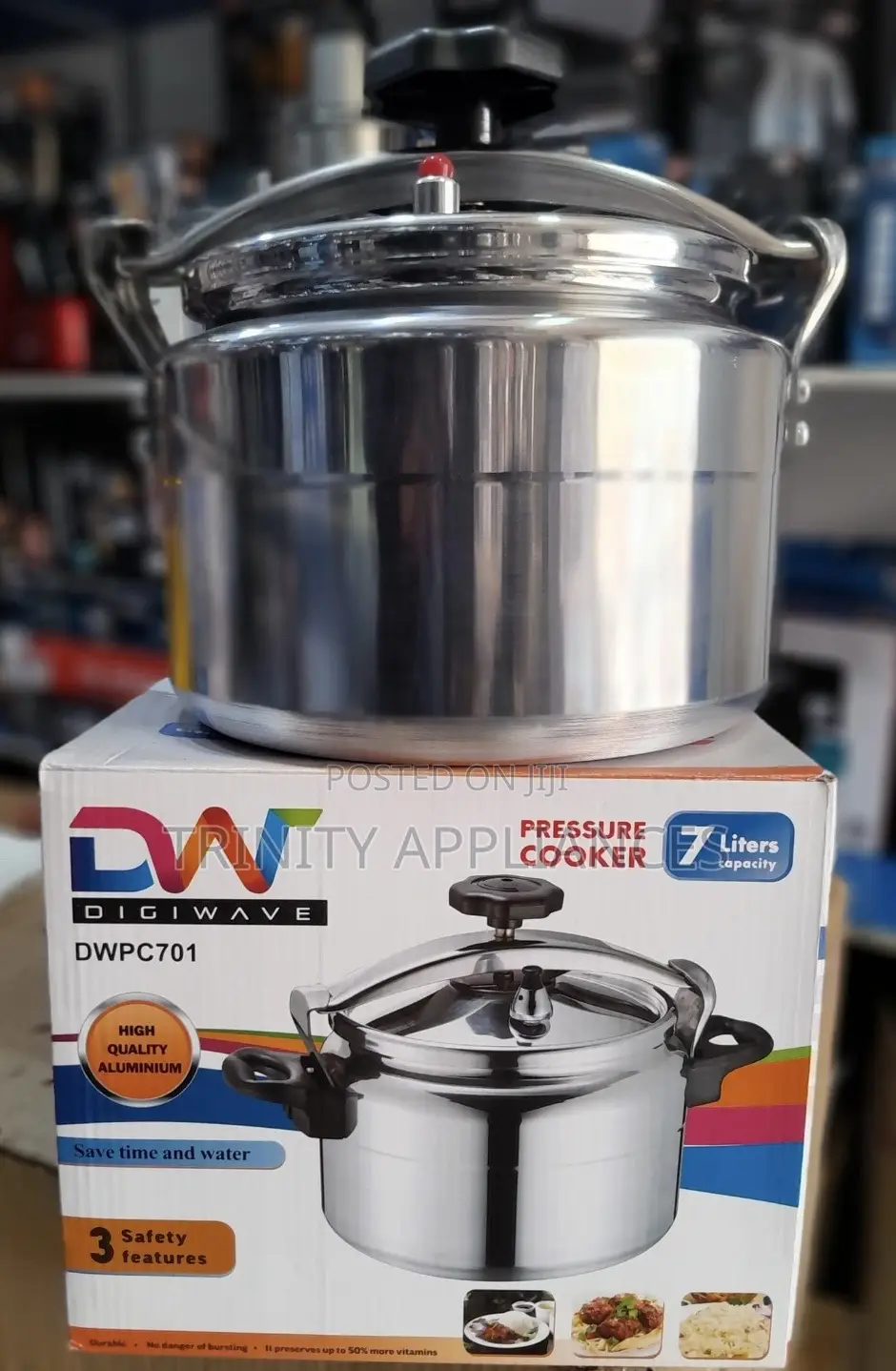 Digiwave 7 Litres Aluminium Pressure Cooker DWPC701