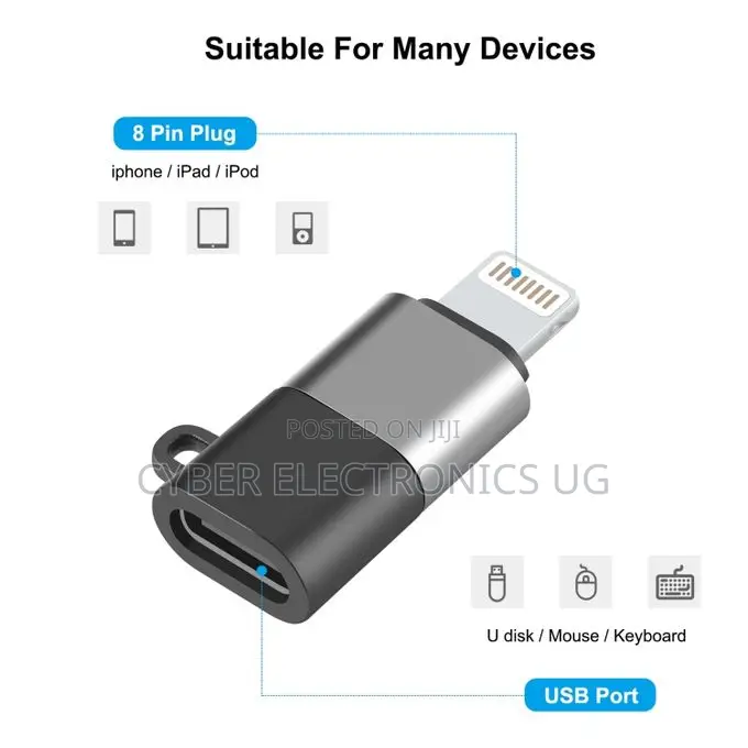 iPhone (Lighting) To USB-C / Type-c PD OTG Adapter