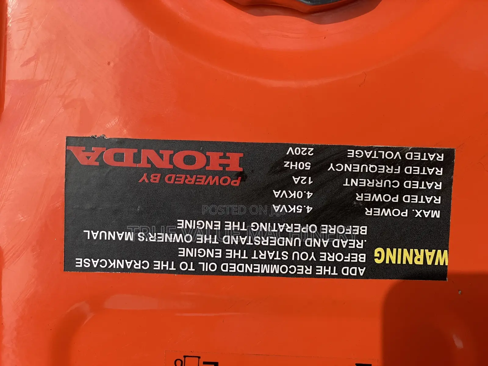 Generator 4.5 Kva Honda 6500