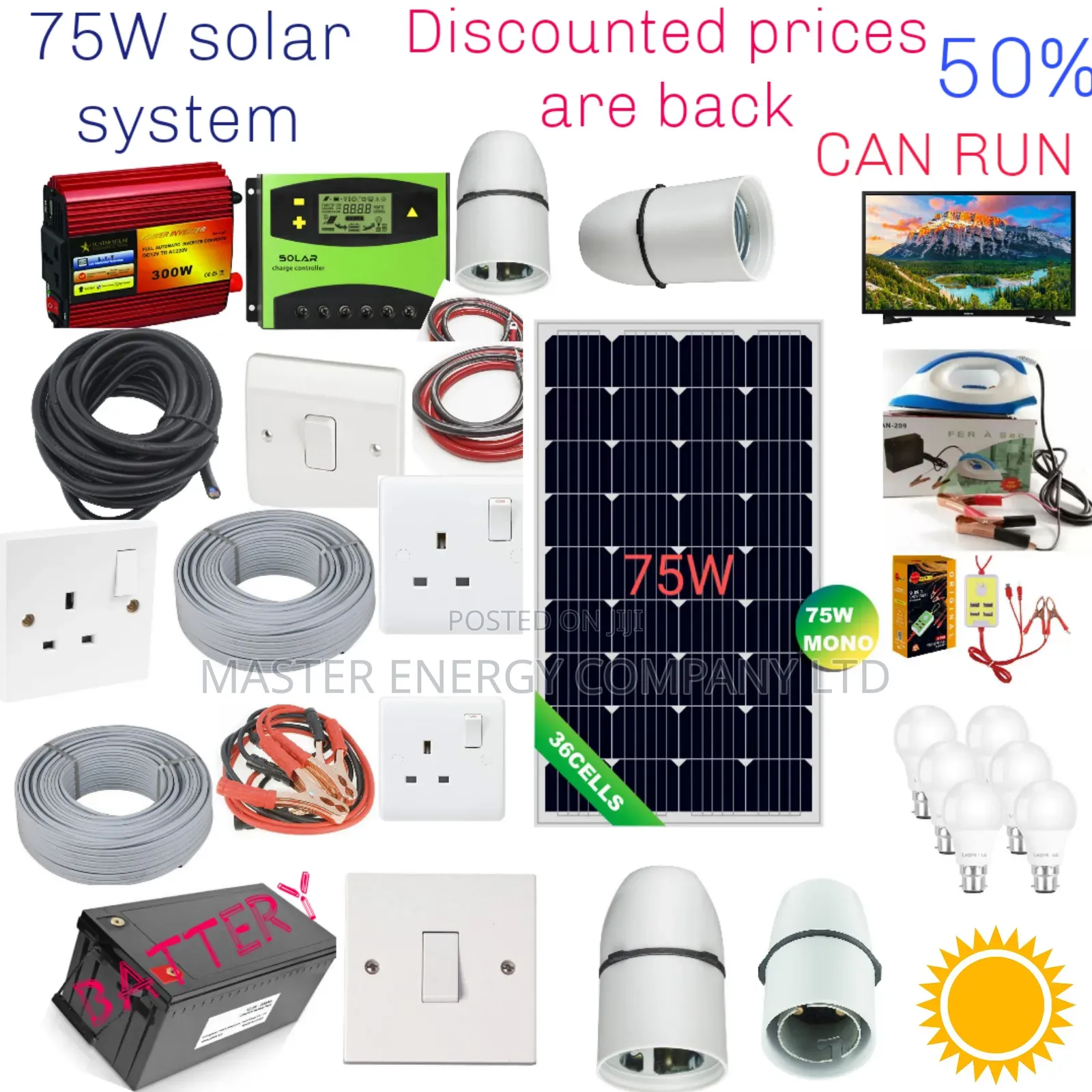 75w Solar System Full Kit German HDNB