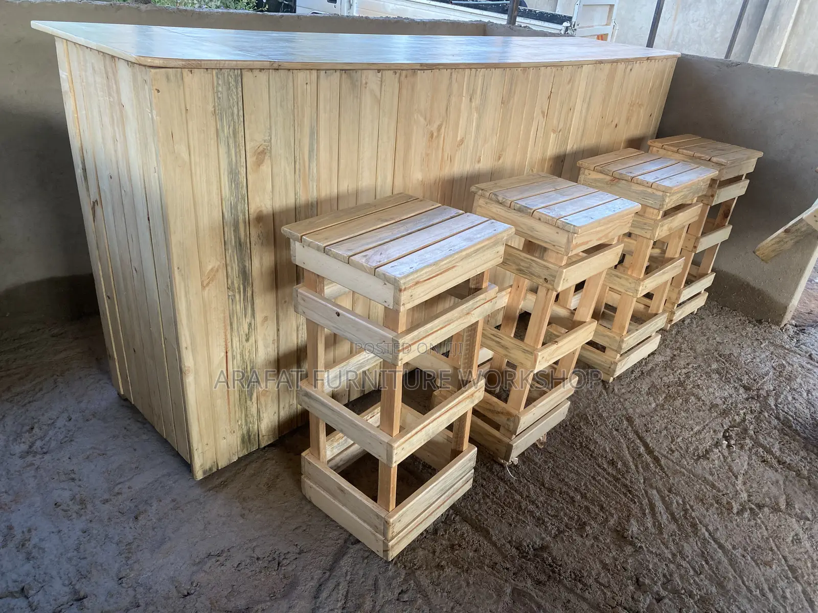 Pallet Counter Stools