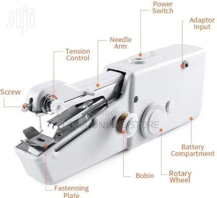 Mini Handheld Quick Stitch Sewing Machine White