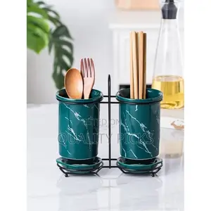 Chopstick Kitchen Rack Ceramic Spoon Cutlery Utensil Holder