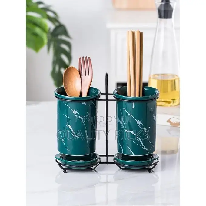 Chopstick Kitchen Rack Ceramic Spoon Cutlery Utensil Holder
