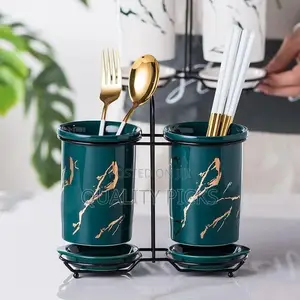 Chopstick Kitchen Rack Ceramic Spoon Cutlery Utensil Holder