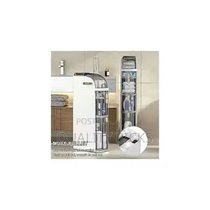 3 Tier Shower Floor Storage Cabinet 7in Narrow Corner