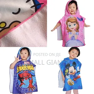 Kids Cartoon Snow White Hooded Beach Bath Towels
