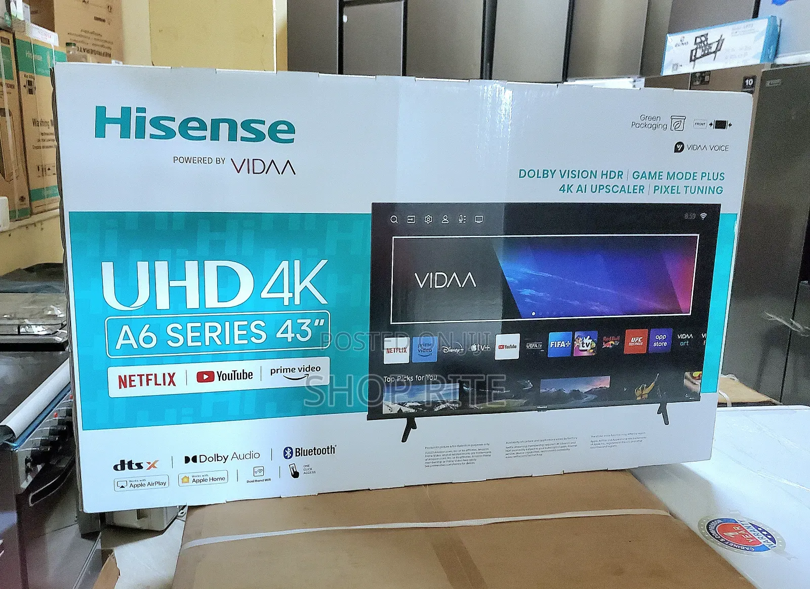 Brand New Hisense 43inches Uhd Smart A6 Series 4ktvs