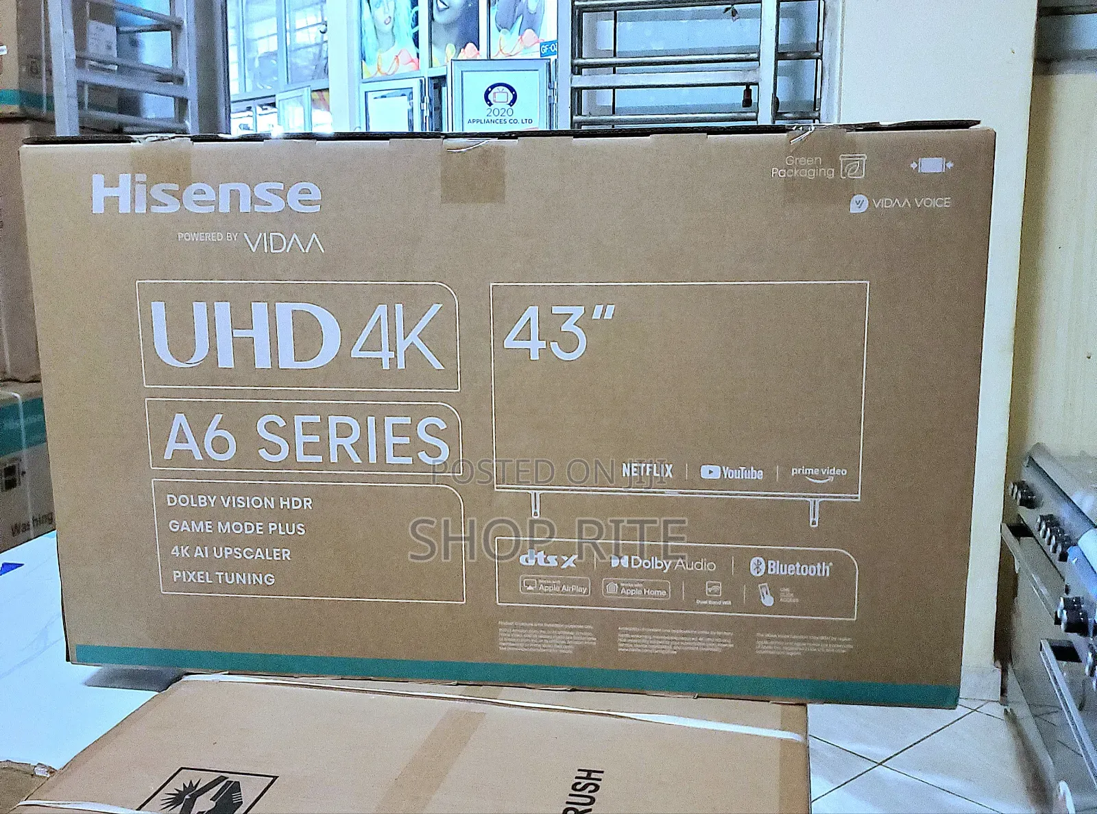 Sure Deal Brand New Hisense 43inches A6 Series TVS Uhd.