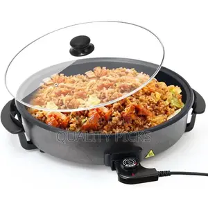 Electro Master 28cm 4cm Deep Electric Frying Pan With Cover