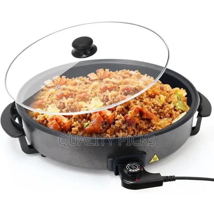 Electro Master 28cm 4cm Deep Electric Frying Pan With Cover