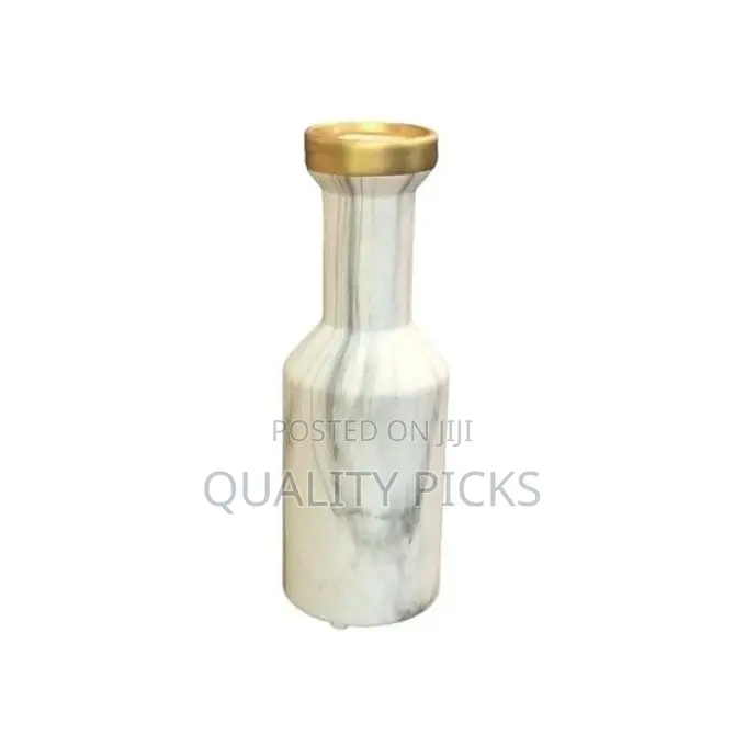 Marble Pattern With Golden Bottle Mouth European Flower Vase