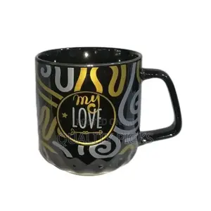 6 Pieces of Silver and Gold Printed Coffee Tea Cups Mugs