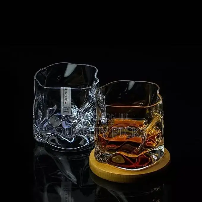 6 Pieces of 250ml Creative Distorted Shape Whisky Glasses