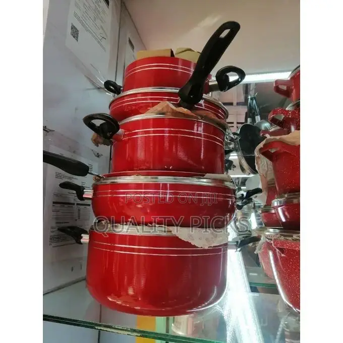 17 Pieces Non Stick Pots With Cutlery and Frying Pan