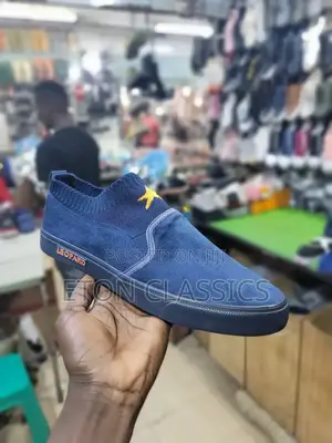 Photo - Blue Men's Pull on Casual Sneakers/Shoes