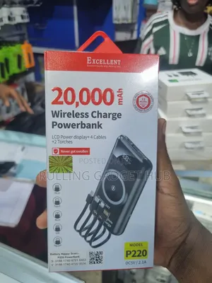 Excellent Power Bank 20,000amh With Wireless Charging
