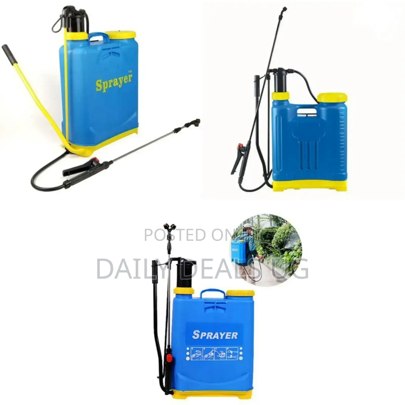 Blue and Yellow Garden Sprayer