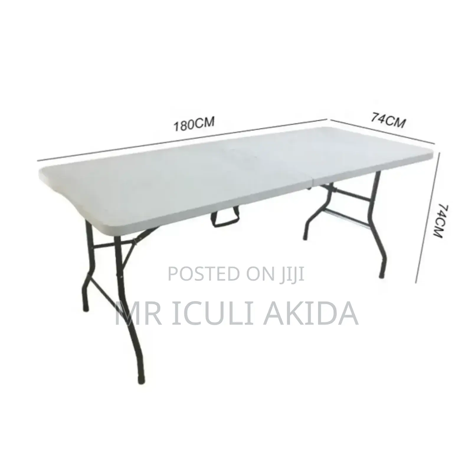 6ft THCK Plastic Folding Exhibition Table WTH Aluminium Legs
